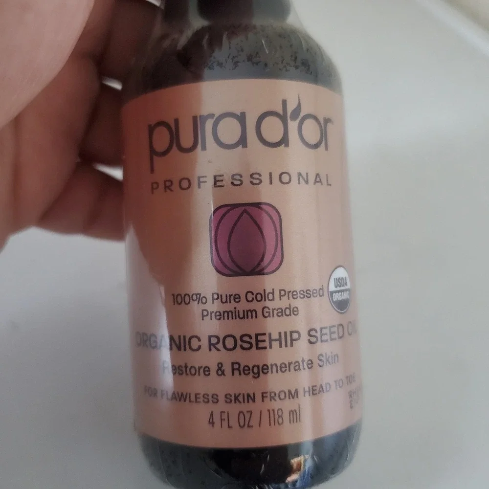 Pura D'or Professional Organic Rosehip Seed Oil 4oz 100% Pure Cold Pressed New
